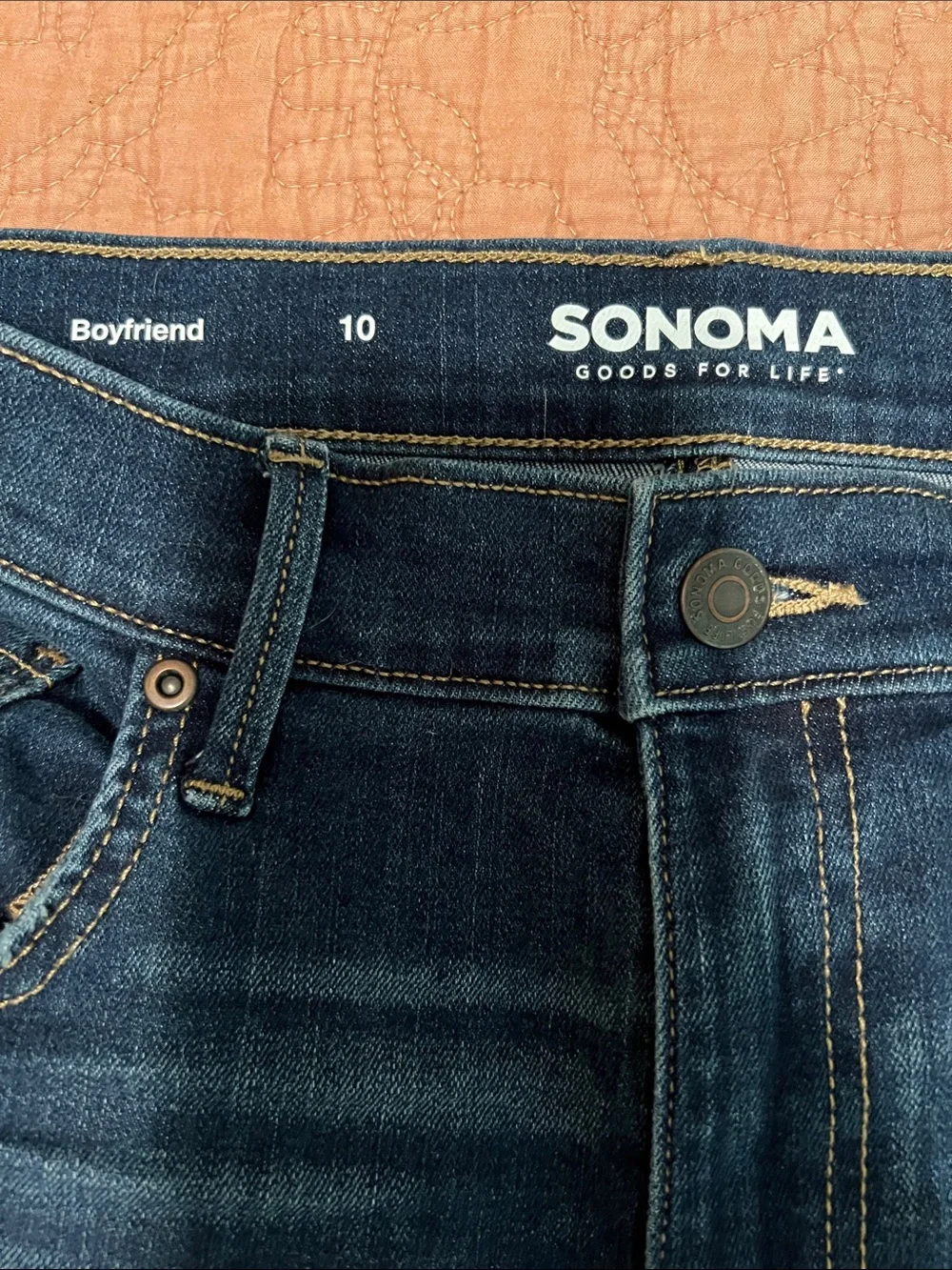 Sonoma Women's High-Rise Jeans in Dark Blue Wash